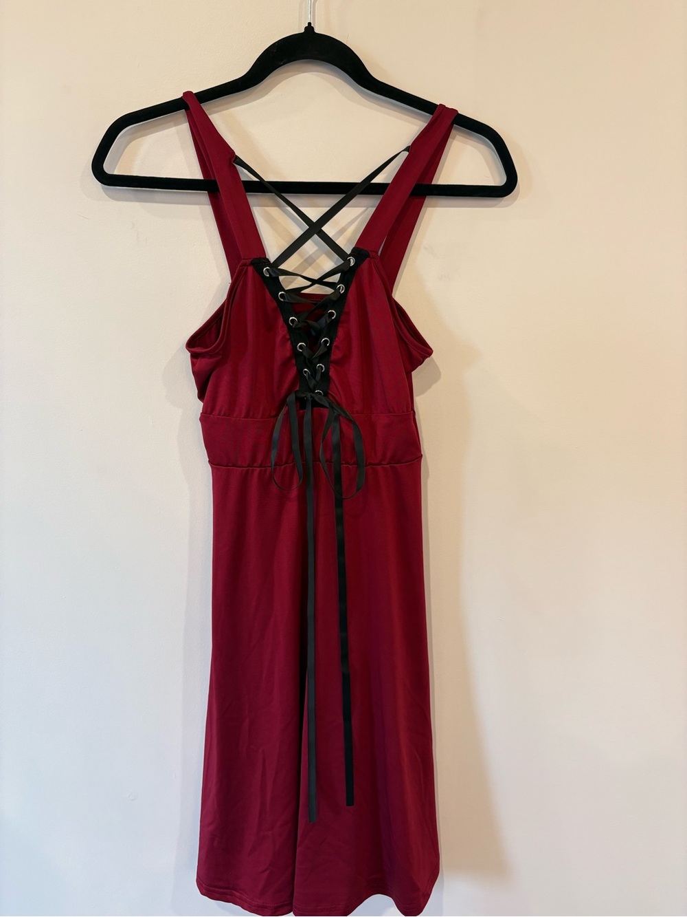 Red Lace Front Dress - Picture 1 of 4